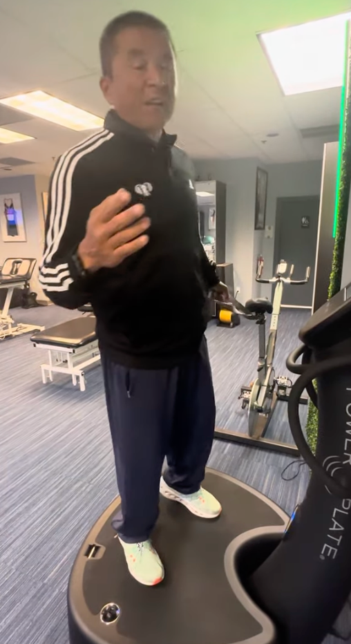 Dr Rhee Showing How To Use Power Plate To Improve Joint Function, Redu